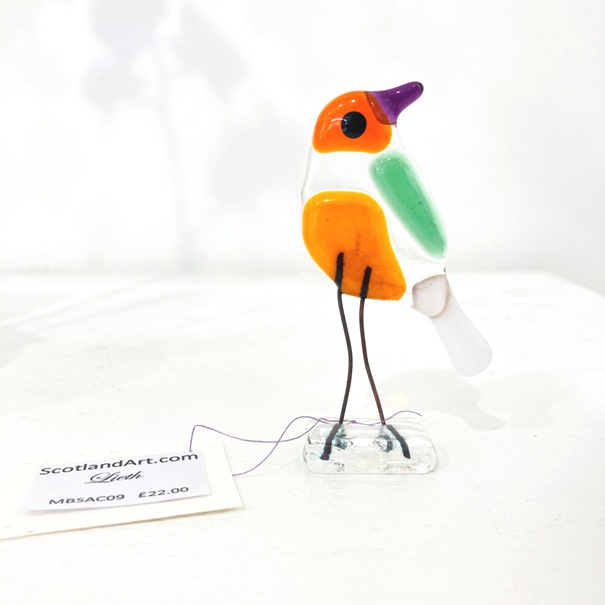 ''Lieth' - Fused Glass Bird' by artist Moira Buchanan